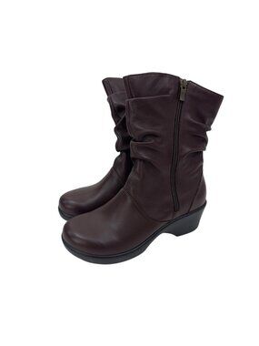 Alegria IVY-642 Womens Brown Mid-Calf Boots Side Zipper Soft Leather Upper SZ 36